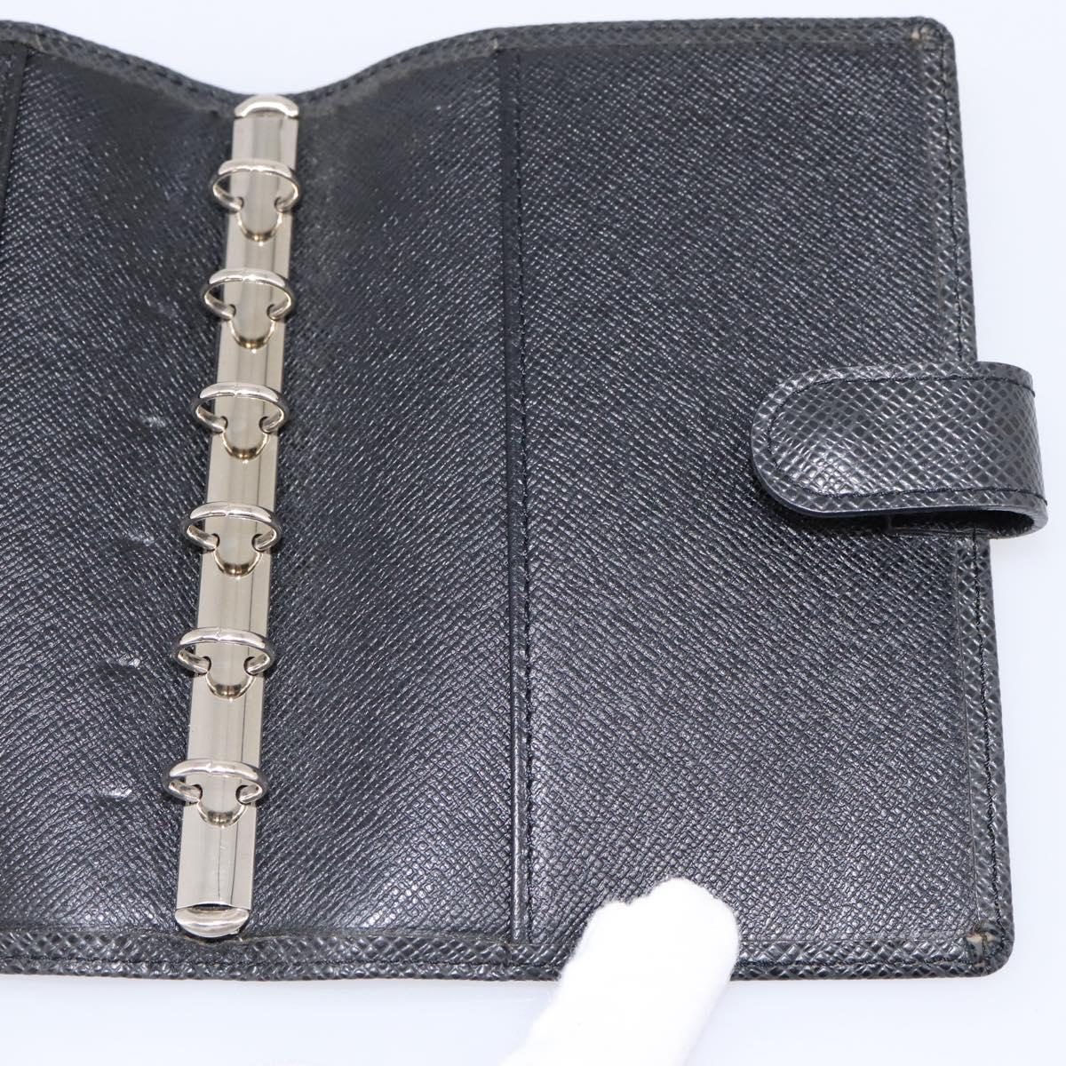 LOUIS VUITTON Taiga Agenda PM Day Planner Cover Ardoise R20426 LV Auth bs36444