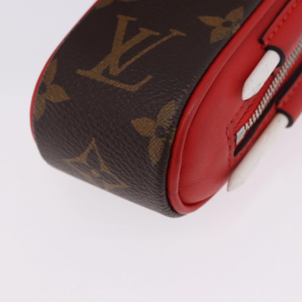 LOUIS VUITTON Monogram Set Golf Andrews Golf Ball Case Red GI0297 Auth bs36446