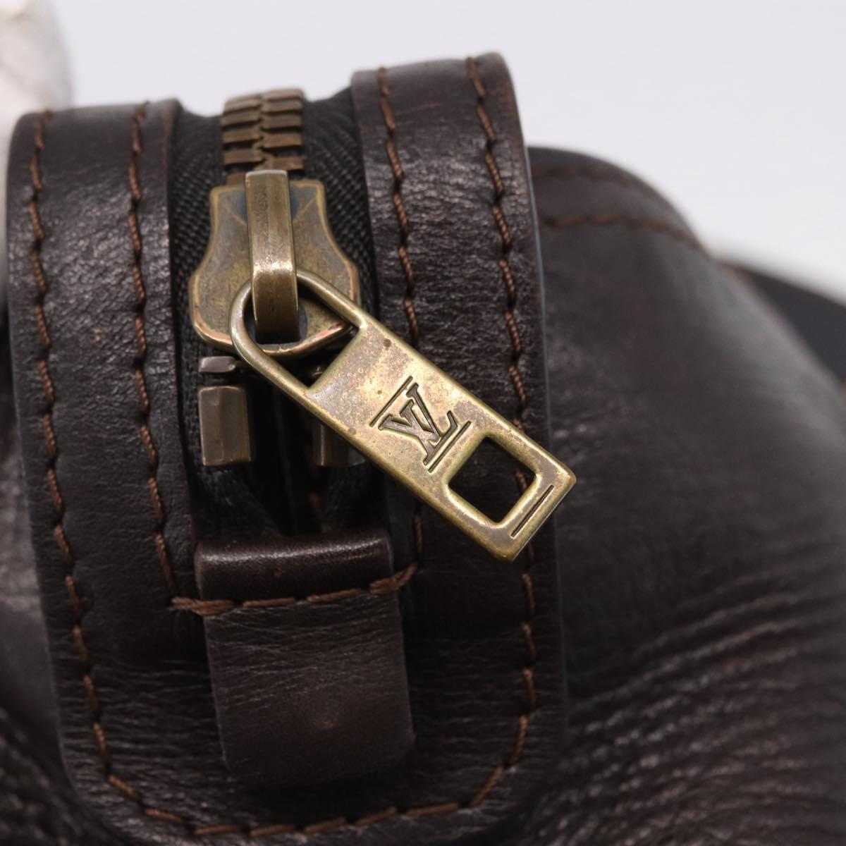 LOUIS VUITTON Utah Kiowa Tote Bag Leather Brown Gold M95453 LV Auth bs36447A
