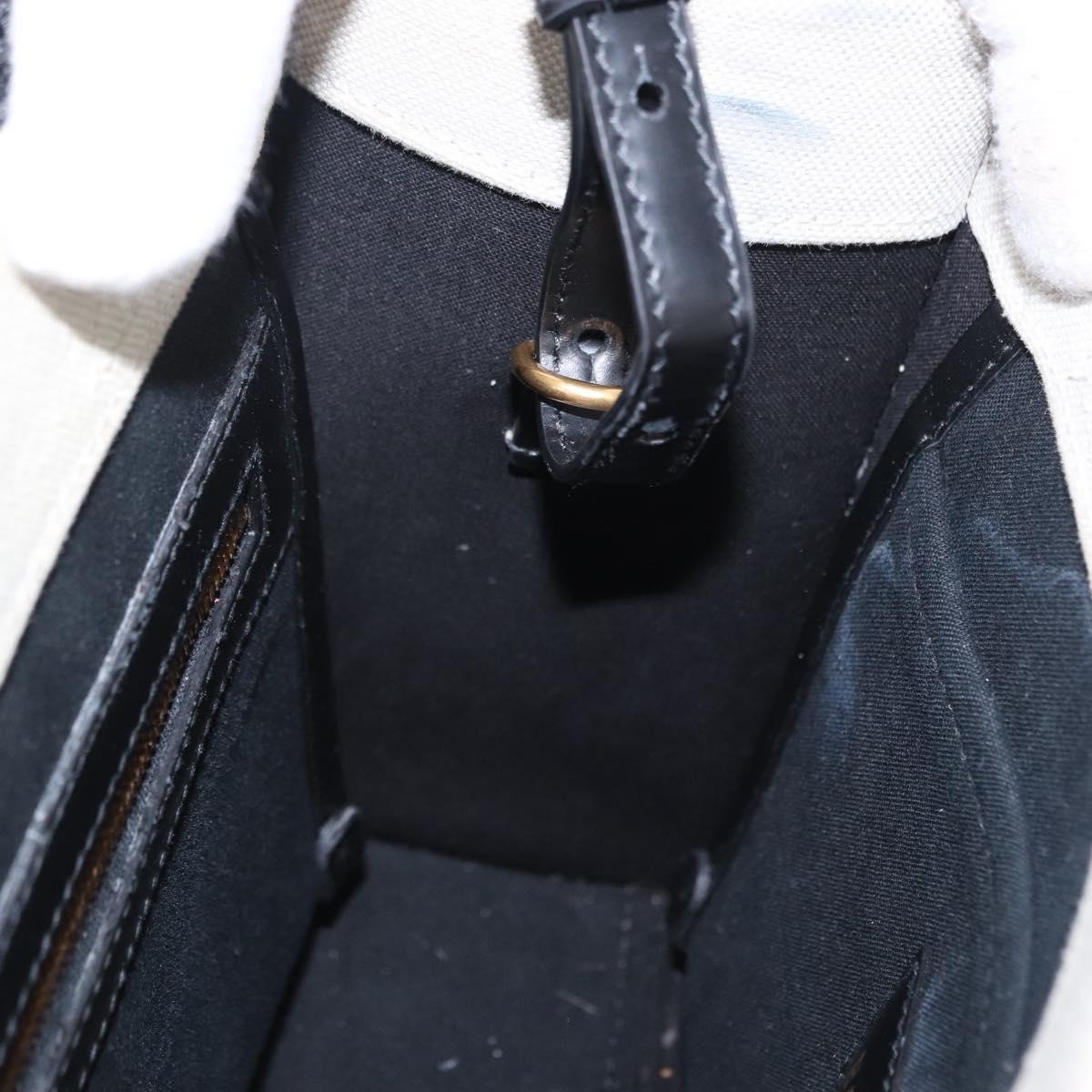 BALENCIAGA Hardware Hand Bag Canvas 2way White Gold 693662 Auth bs36453