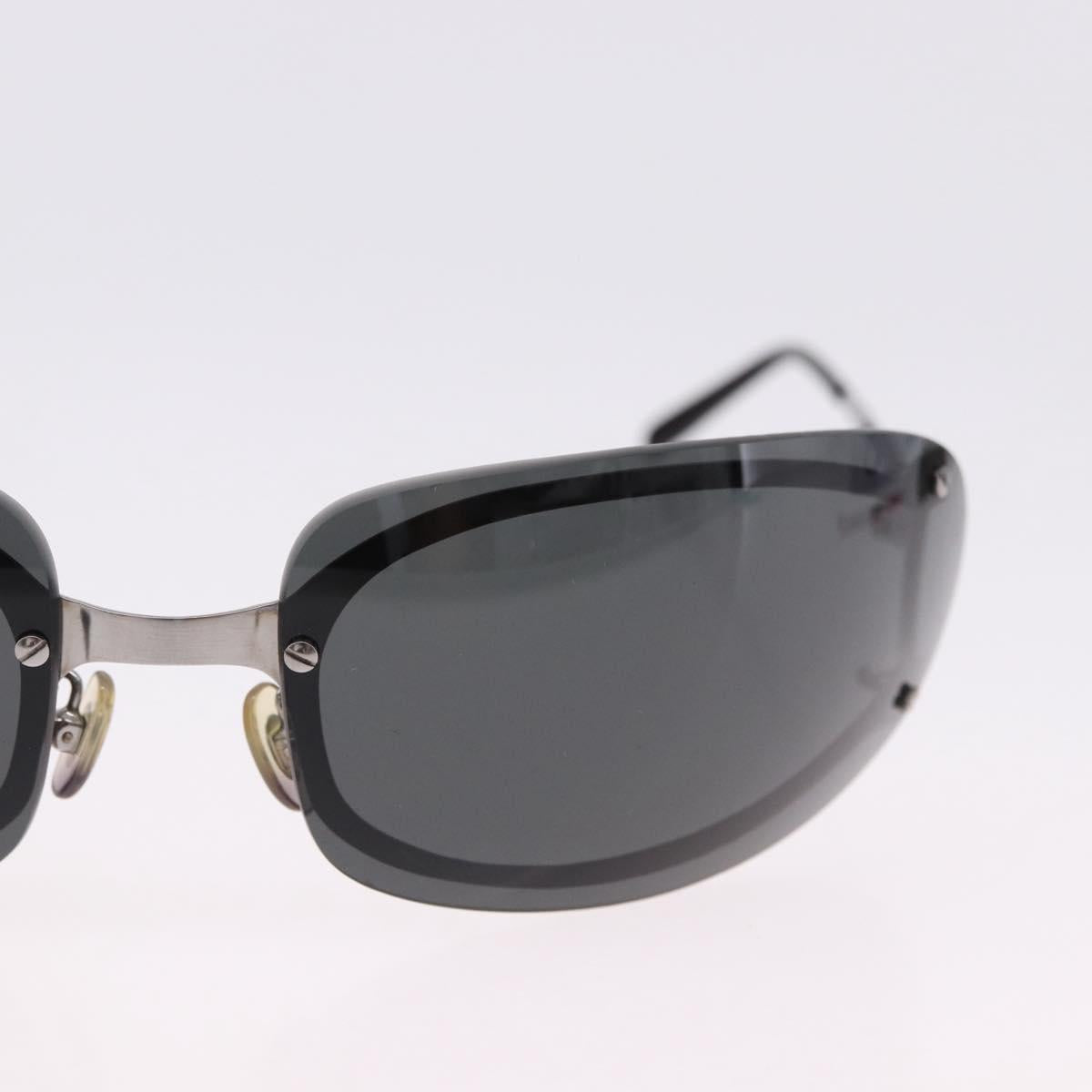 CARTIER Sunglasses Metal Black Silver Auth bs36462V