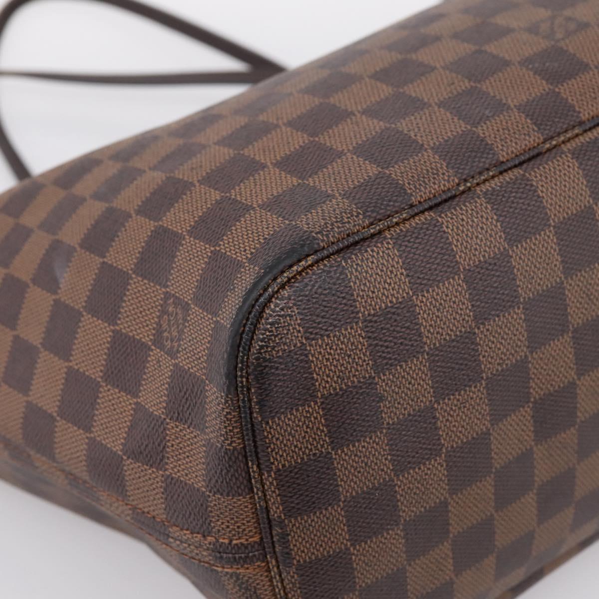 LOUIS VUITTON Damier Ebene Neverfull MM Tote Bag N51105 LV Auth bs36473