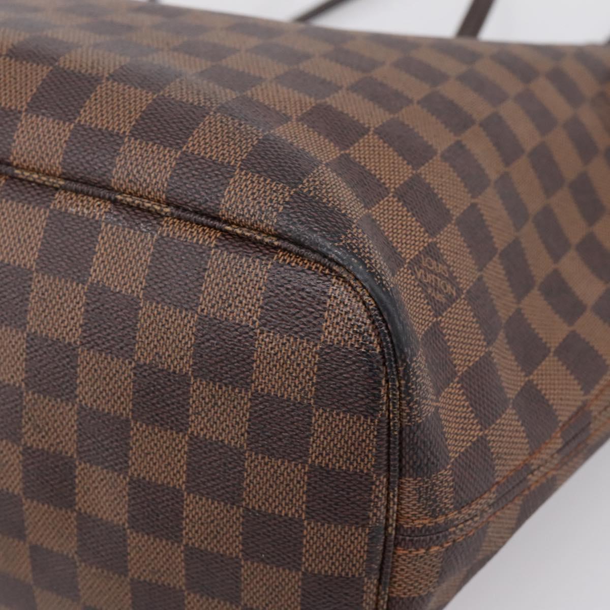 LOUIS VUITTON Damier Ebene Neverfull MM Tote Bag N51105 LV Auth bs36473
