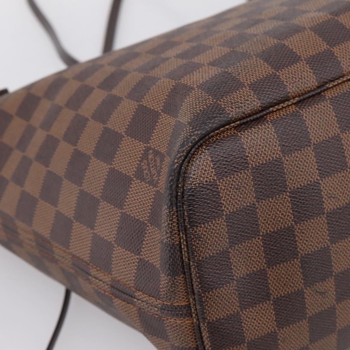 LOUIS VUITTON Damier Ebene Neverfull MM Tote Bag N51105 LV Auth bs36473