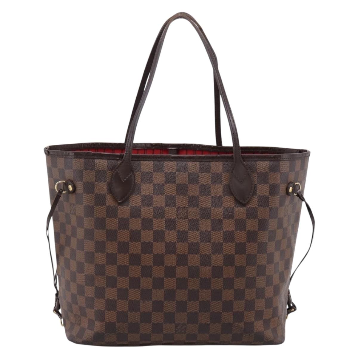 LOUIS VUITTON Damier Ebene Neverfull MM Tote Bag N51105 LV Auth bs36473