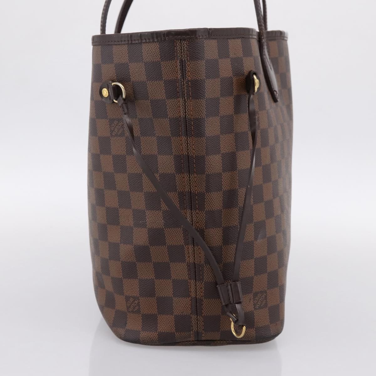 LOUIS VUITTON Damier Ebene Neverfull MM Tote Bag N51105 LV Auth bs36473