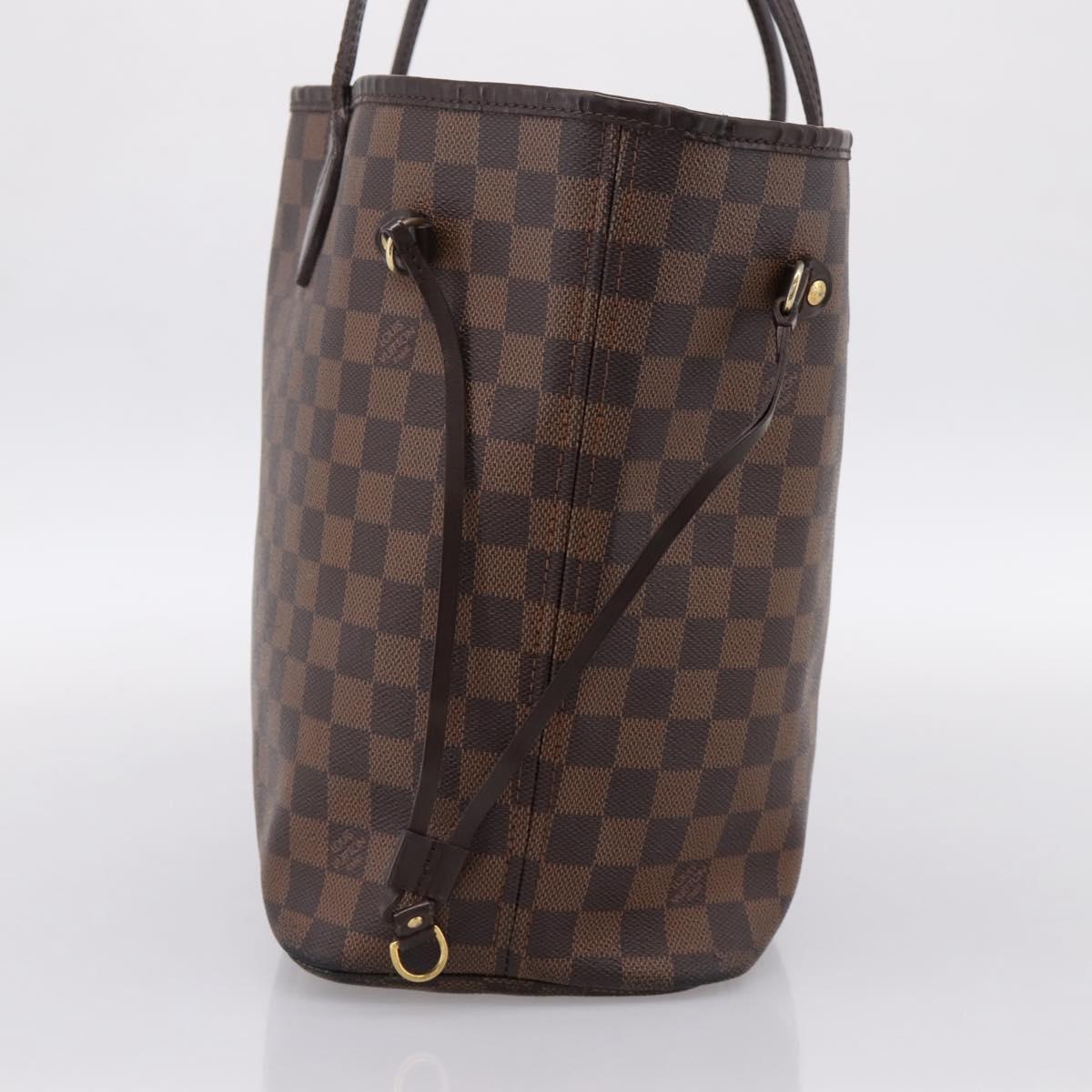 LOUIS VUITTON Damier Ebene Neverfull MM Tote Bag N51105 LV Auth bs36473
