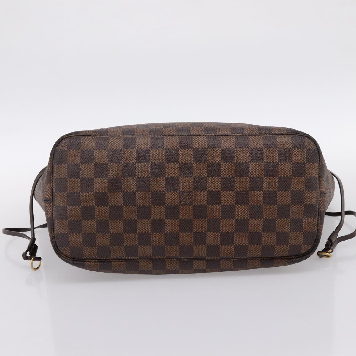 LOUIS VUITTON Damier Ebene Neverfull MM Tote Bag N51105 LV Auth bs36473