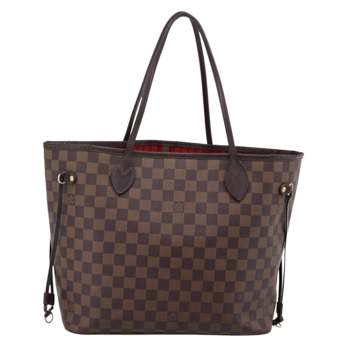 LOUIS VUITTON Damier Ebene Neverfull MM Tote Bag N51105 LV Auth bs36474