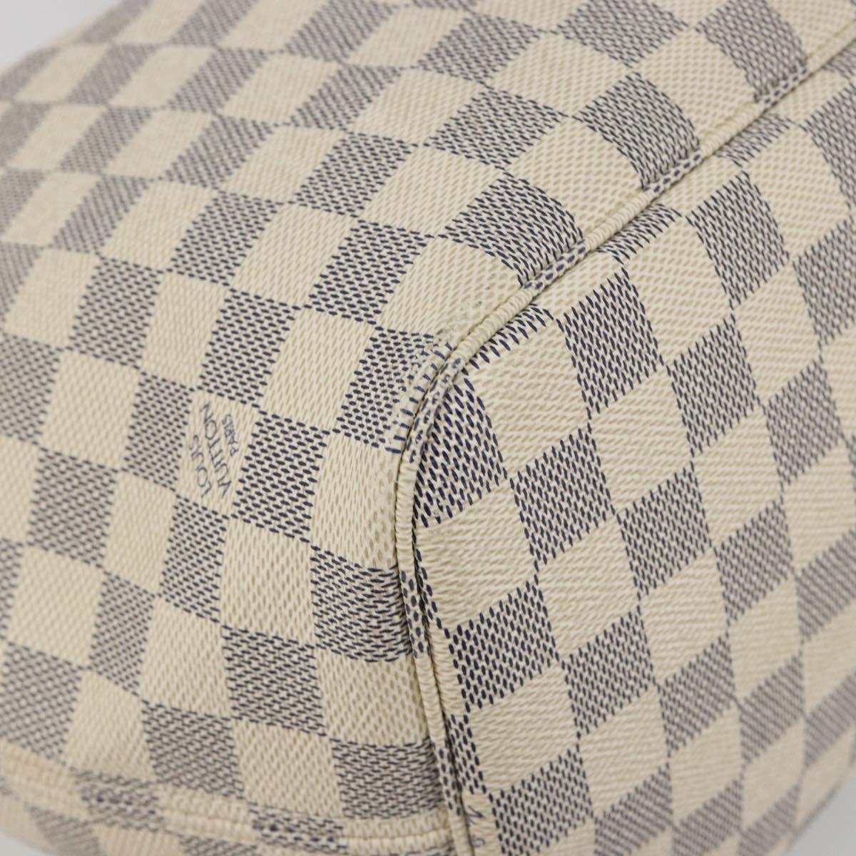 LOUIS VUITTON Damier Azur Neverfull MM Tote Bag N41605 LV Auth bs36475