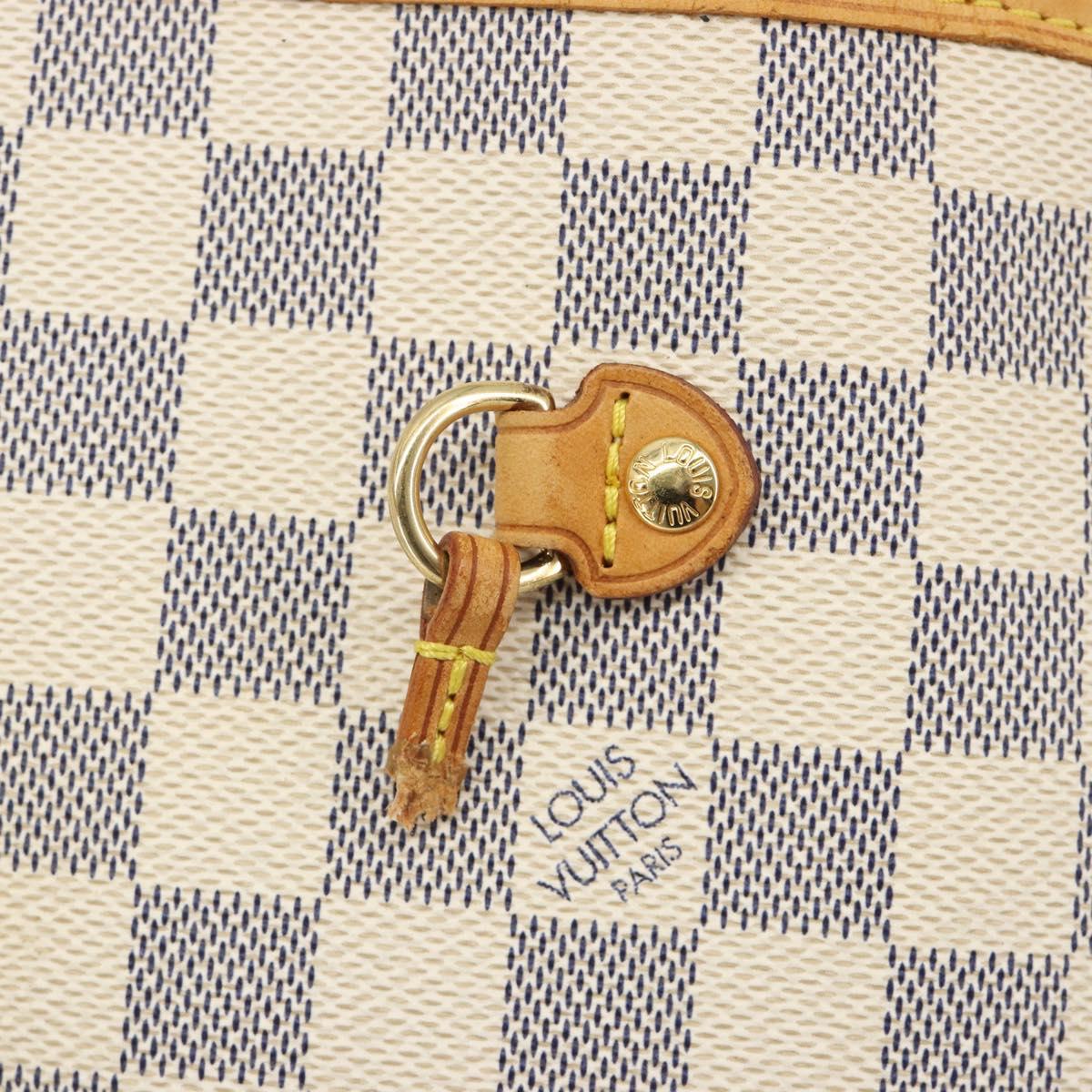 LOUIS VUITTON Damier Azur Neverfull MM Tote Bag N41605 LV Auth bs36475