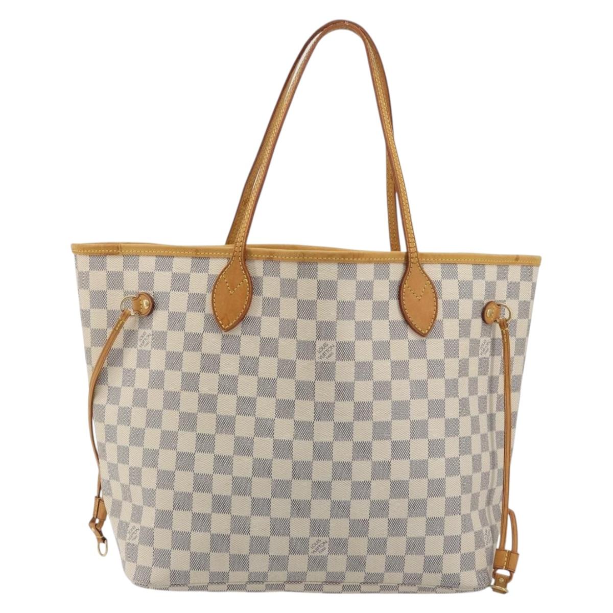 LOUIS VUITTON Damier Azur Neverfull MM Tote Bag N41605 LV Auth bs36475