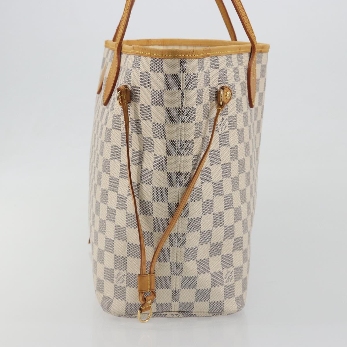LOUIS VUITTON Damier Azur Neverfull MM Tote Bag N41605 LV Auth bs36475