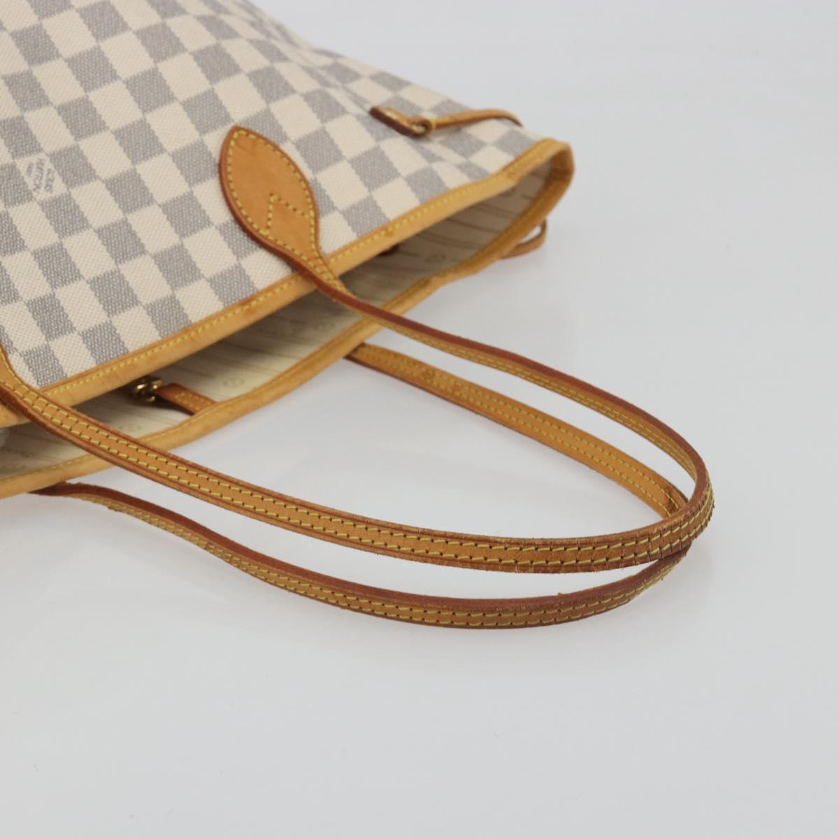 LOUIS VUITTON Damier Azur Neverfull MM Tote Bag N41605 LV Auth bs36475