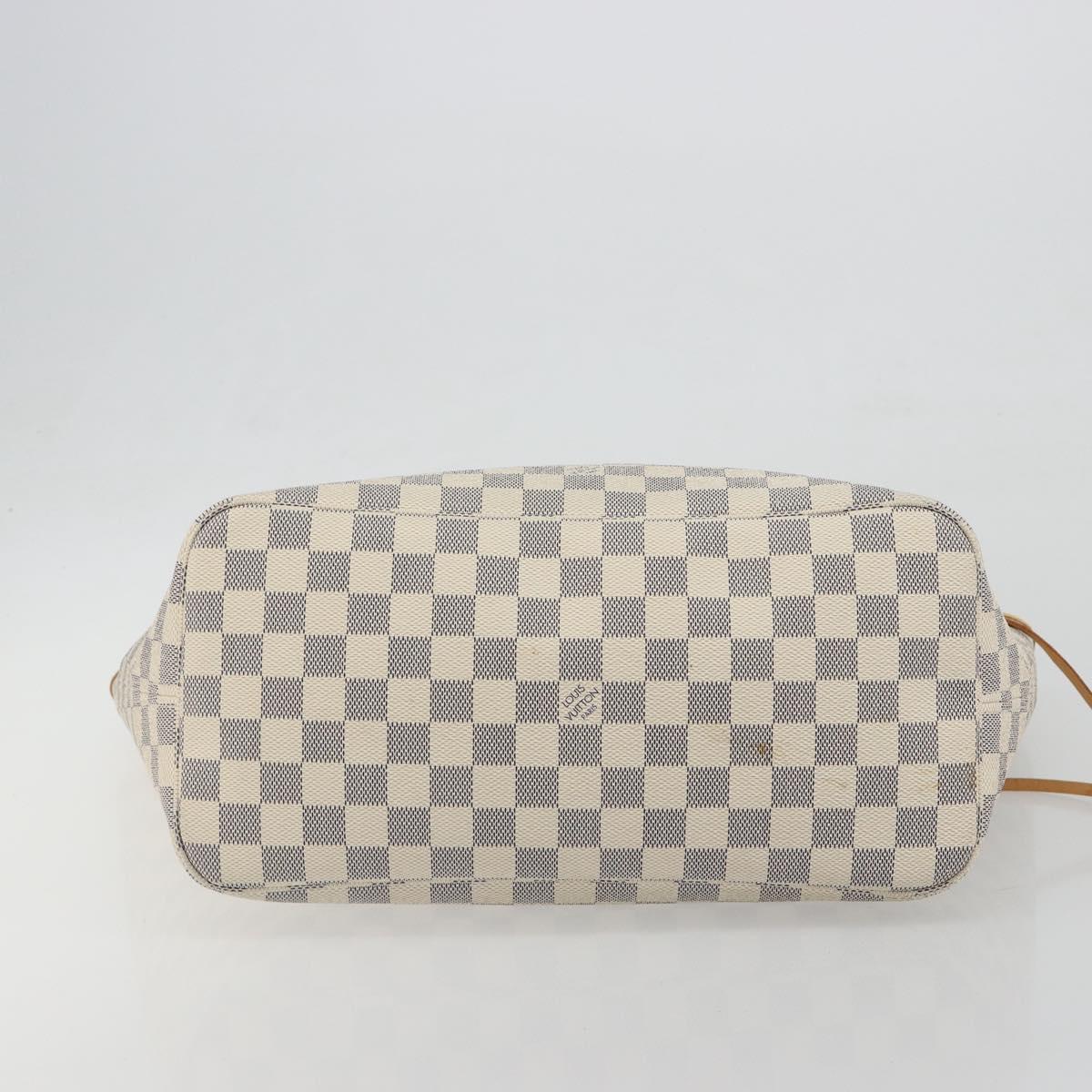 LOUIS VUITTON Damier Azur Neverfull MM Tote Bag N41605 LV Auth bs36475