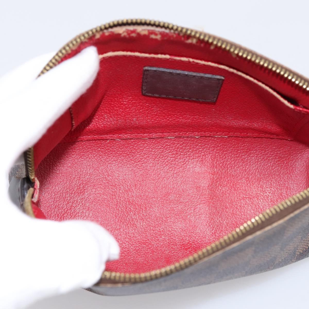 LOUIS VUITTON Damier Ebene Pochette Cosmetic PM Pouch N47516 LV Auth bs36476