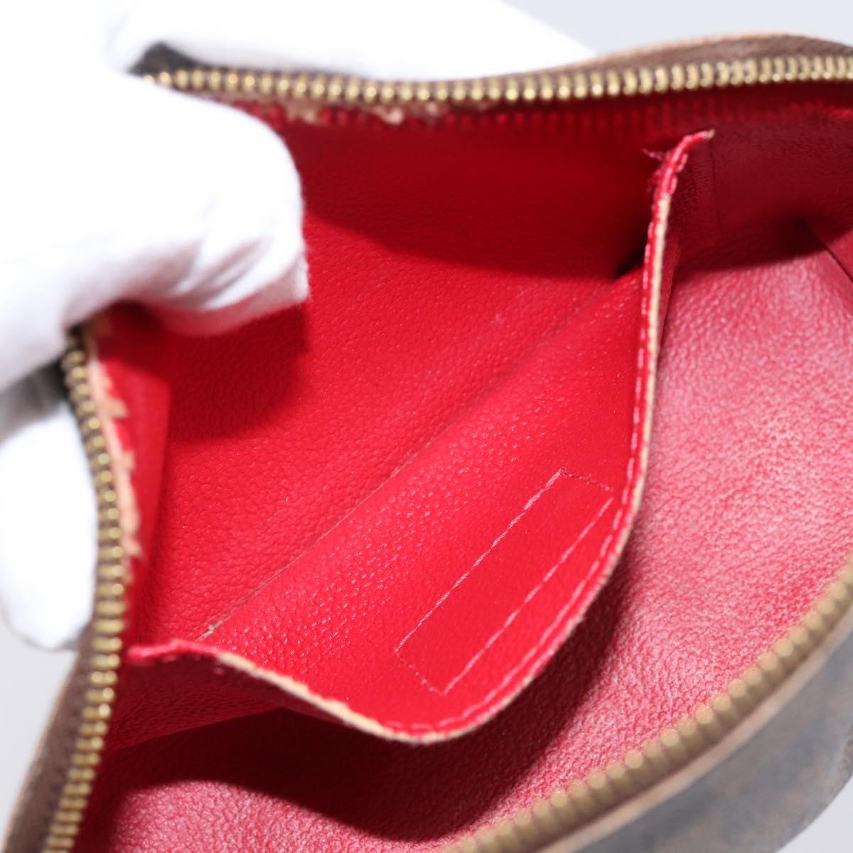 LOUIS VUITTON Damier Ebene Pochette Cosmetic PM Pouch N47516 LV Auth bs36476