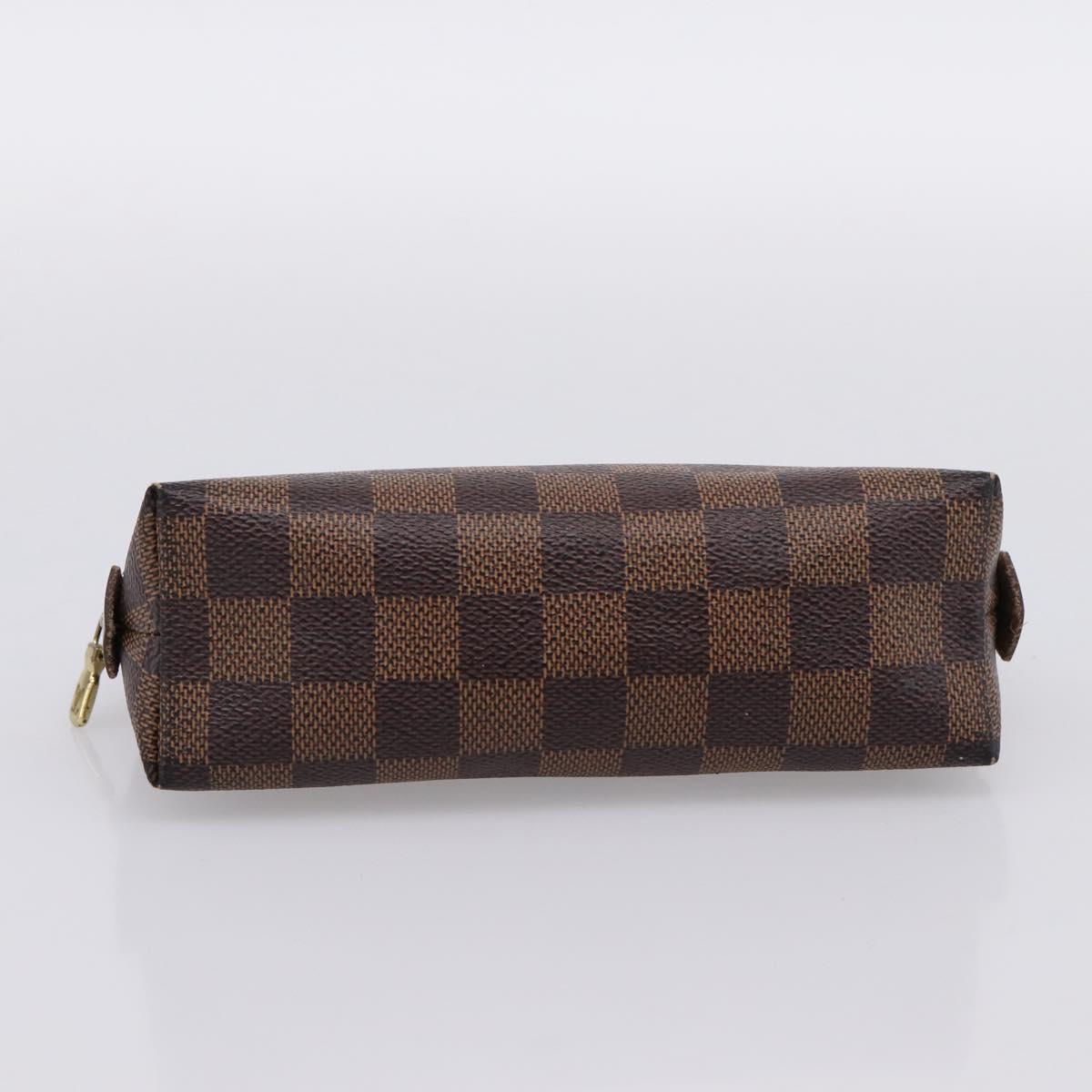 LOUIS VUITTON Damier Ebene Pochette Cosmetic PM Pouch N47516 LV Auth bs36476