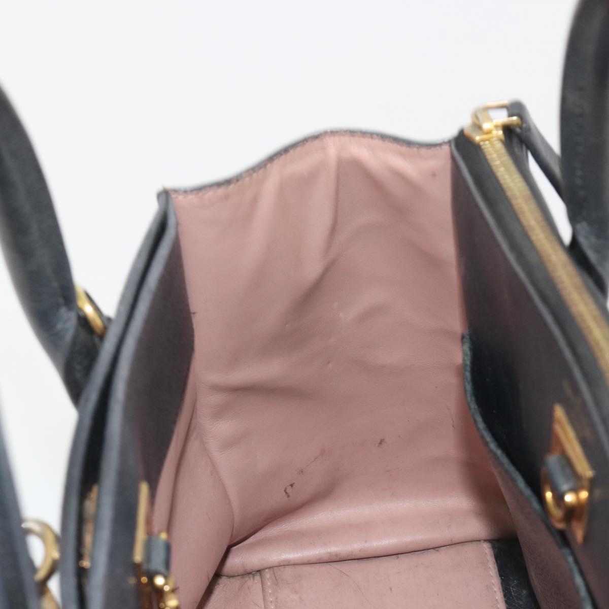 LOUIS VUITTON City Steamer PM Hand Bag Leather Pink Black M51590 LV Auth bs36477