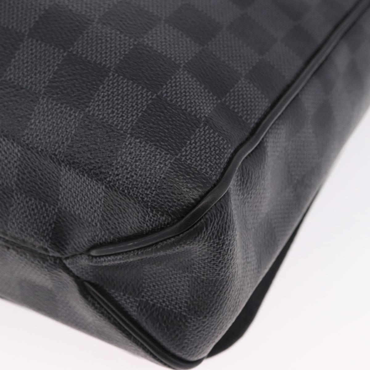 LOUIS VUITTON Damier Grafitte District PM Shoulder Bag N41260 LV Auth bs36478