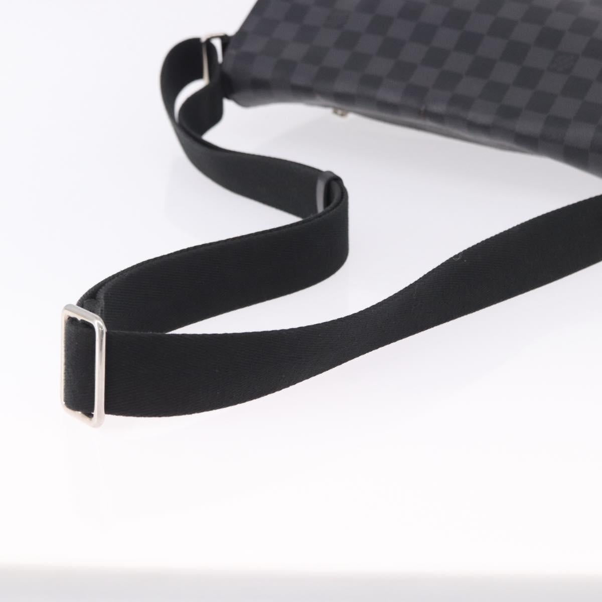 LOUIS VUITTON Damier Grafitte District PM Shoulder Bag N41260 LV Auth bs36478