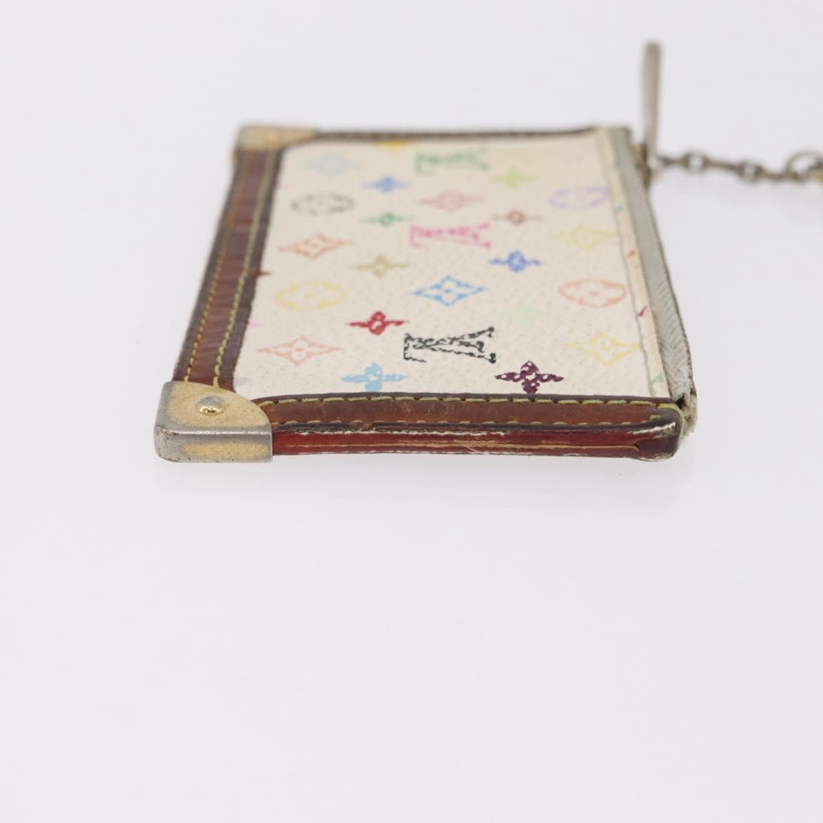 LOUIS VUITTON Monogram Multicolor Wallet 2 Set White LV Auth bs36482