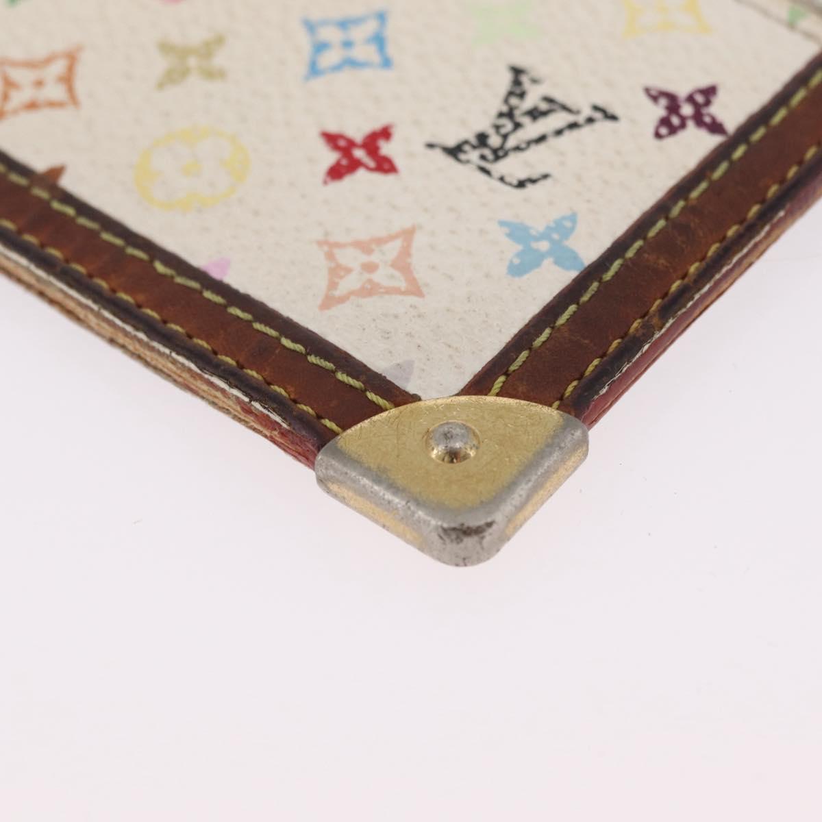 LOUIS VUITTON Monogram Multicolor Wallet 2 Set White LV Auth bs36482