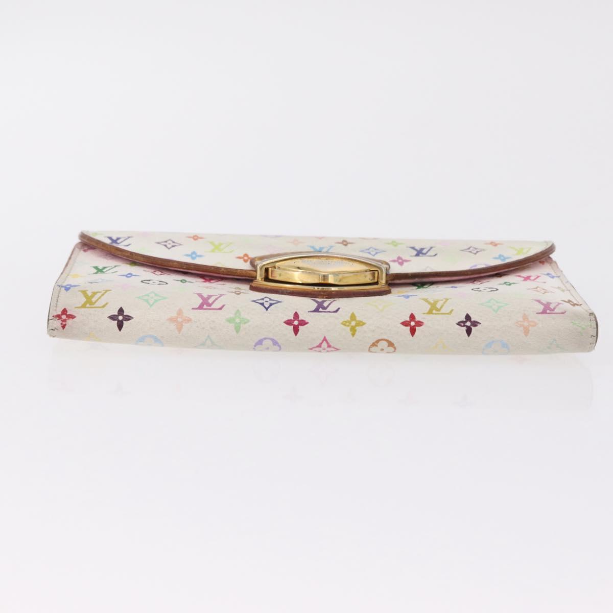 LOUIS VUITTON Monogram Multicolor Wallet 2 Set White LV Auth bs36482
