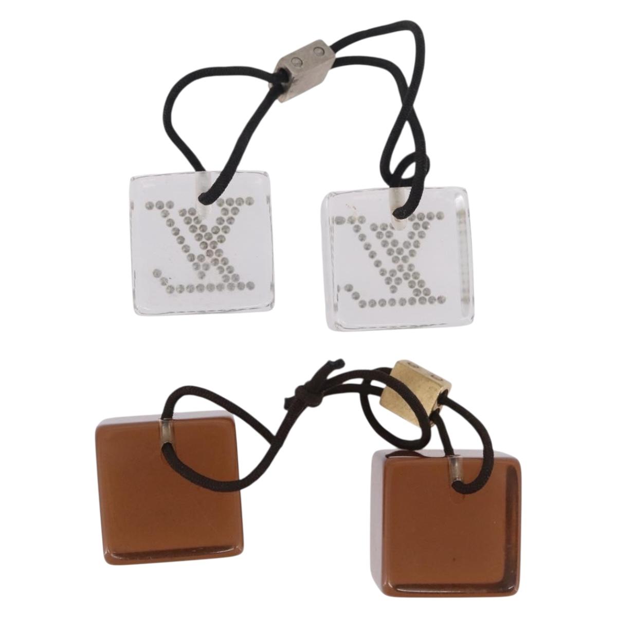 LOUIS VUITTON Monogram Epi Hair Tie Lip Case Charm 4 Set LV Auth bs36487