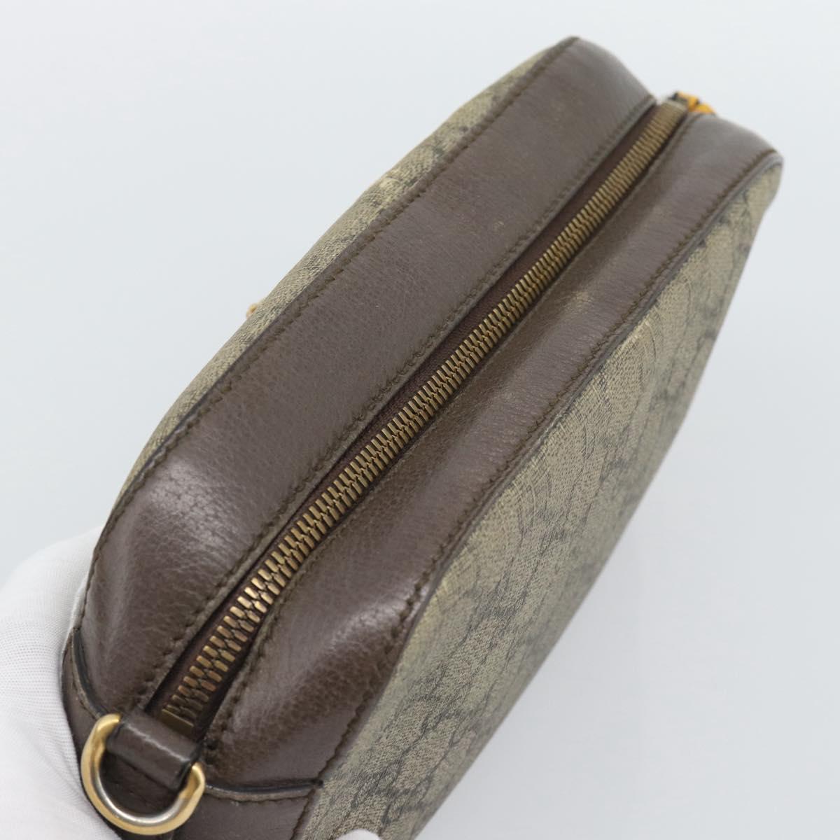 GUCCI GG Supreme Shoulder Bag PVC Beige Gold 476466 Auth bs36490