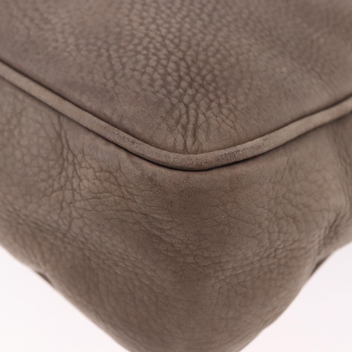 GUCCI Interlocking Shoulder Bag Leather Beige Gold 308983 Auth bs36491