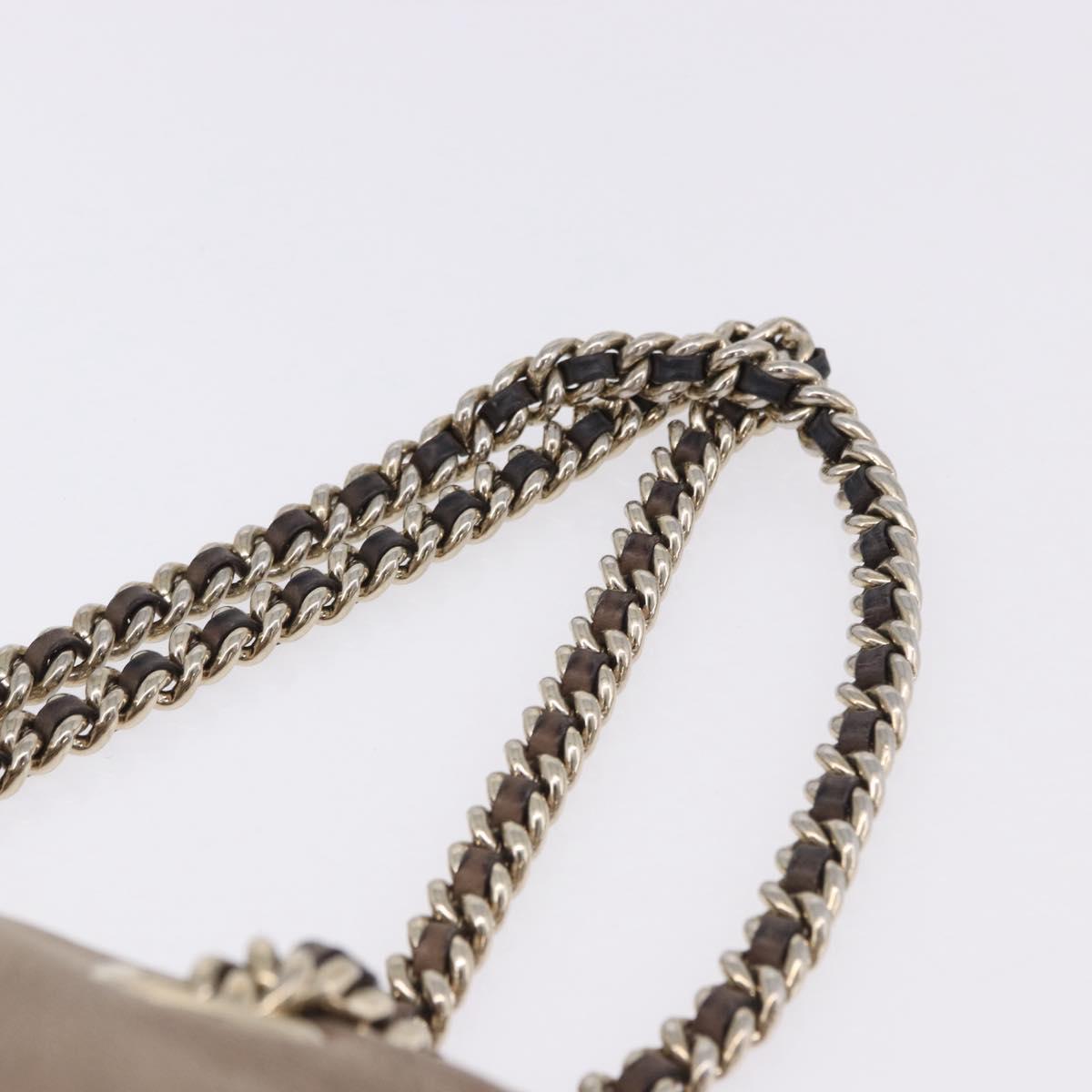 GUCCI Interlocking Shoulder Bag Leather Beige Gold 308983 Auth bs36491