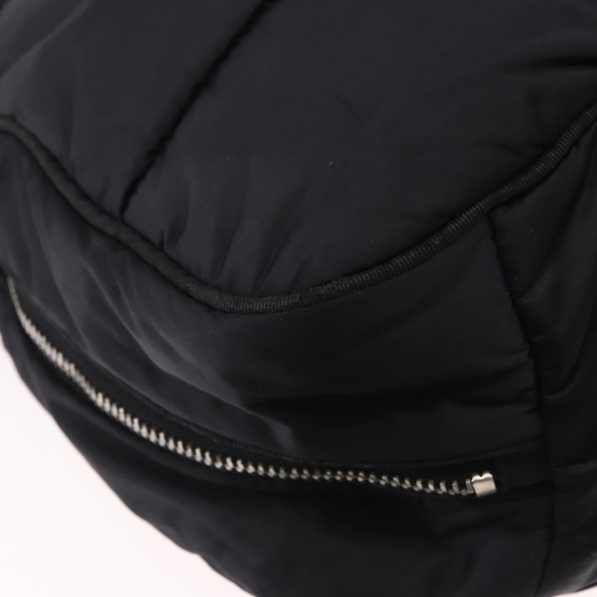 CHANEL Sports Line Shoulder Bag Nylon Black Silver CC Auth bs36495