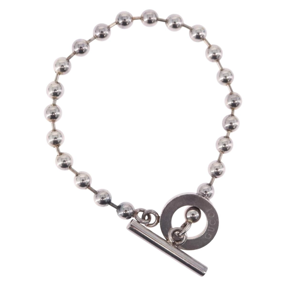 GUCCI Bracelet Ag925 Silver Auth bs36500