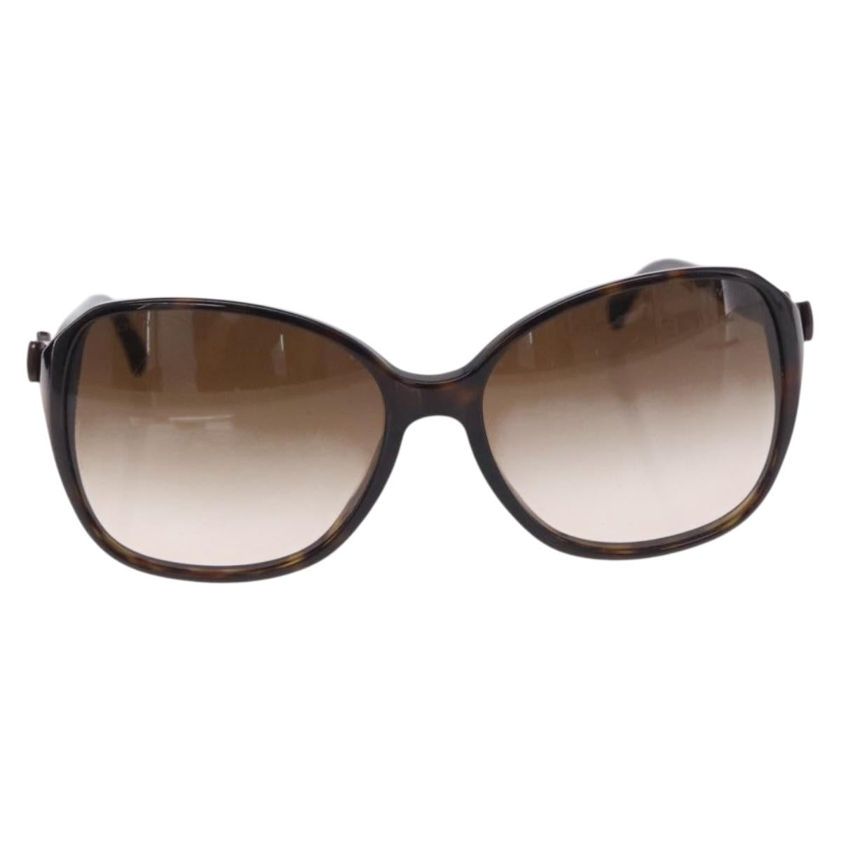 CHANEL Sunglasses Plastic Black CC Auth bs36501