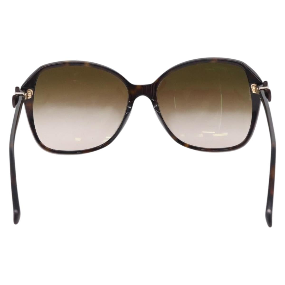 CHANEL Sunglasses Plastic Black CC Auth bs36501