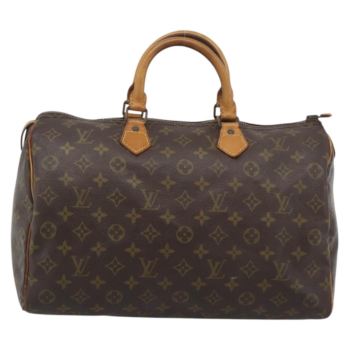 LOUIS VUITTON Monogram Speedy 35 Hand Bag M41524 LV Auth bs36507