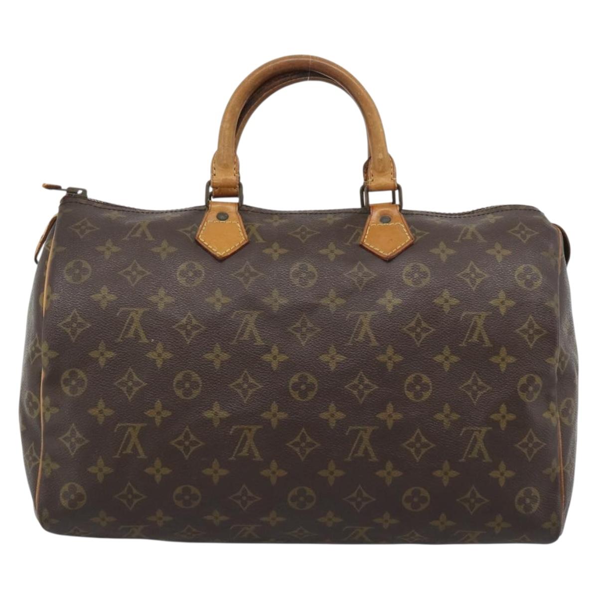 LOUIS VUITTON Monogram Speedy 35 Hand Bag M41524 LV Auth bs36507