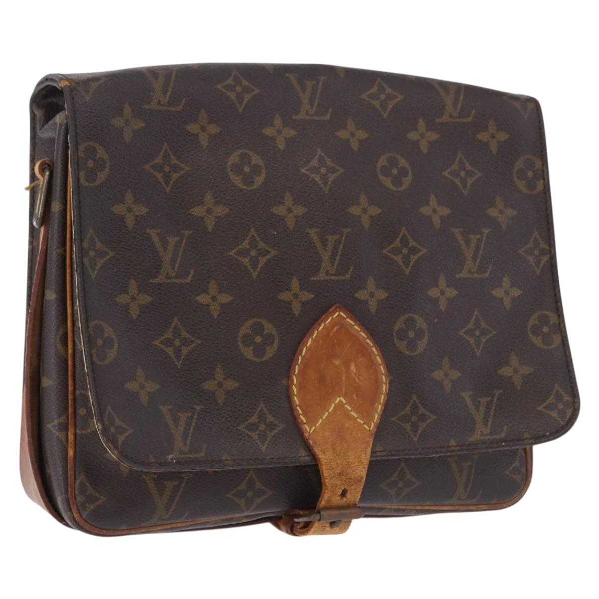 LOUIS VUITTON Monogram Cartouchiere MM Shoulder Bag M51253 LV Auth bs36508