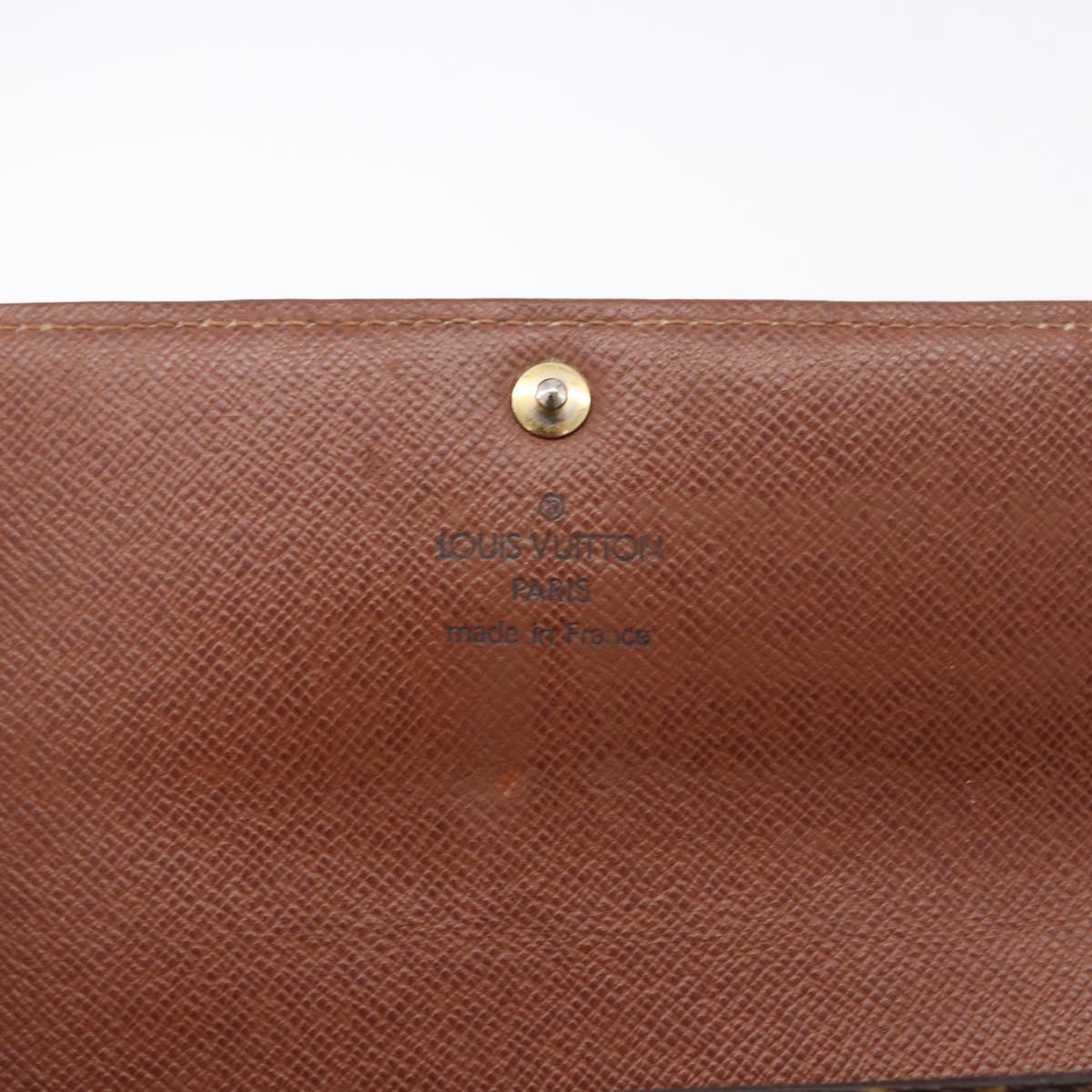 LOUIS VUITTON Pochette Porte Monnaie Credit Long Wallet M61726 LV Auth bs36515