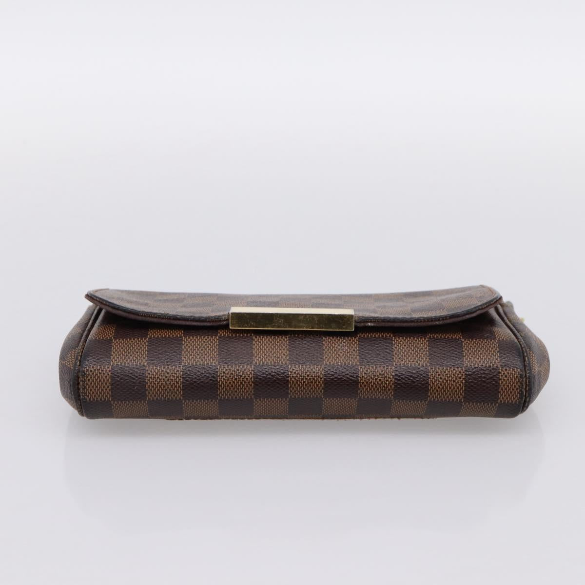 LOUIS VUITTON Damier Ebene Favorit PM Shoulder Bag N41276 LV Auth bs36519