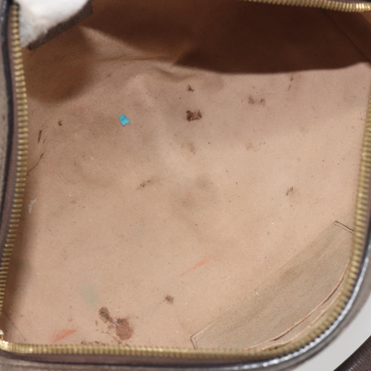 GUCCI GG Supreme Hand Bag PVC Leather Beige Gold Tone 409529 Auth bs36521