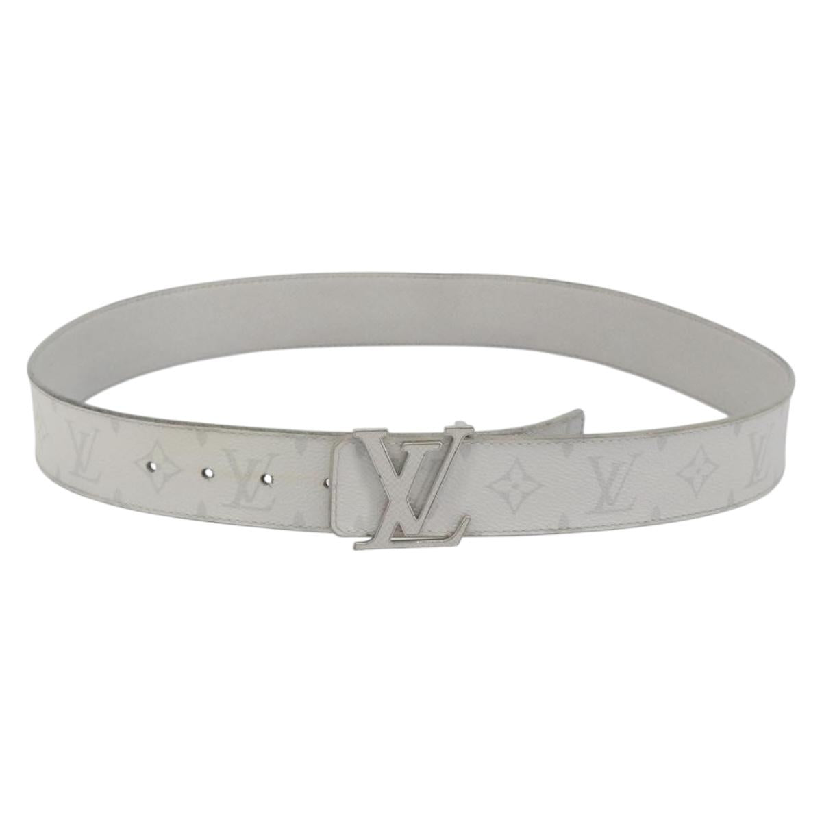LOUIS VUITTON Monogram Eclipse Taigalama Ceinture LV Initials M0158 Auth bs36534