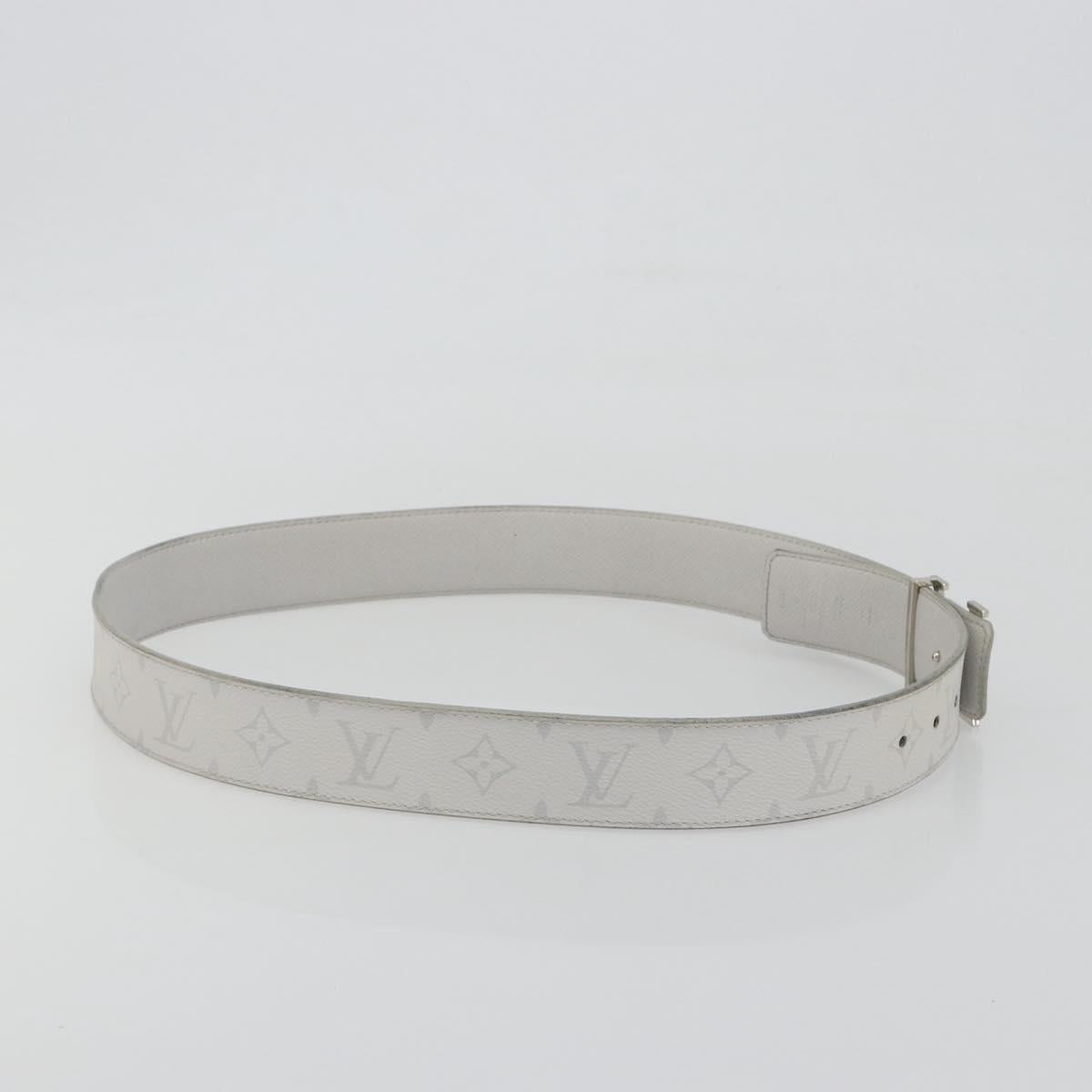 LOUIS VUITTON Monogram Eclipse Taigalama Ceinture LV Initials M0158 Auth bs36534