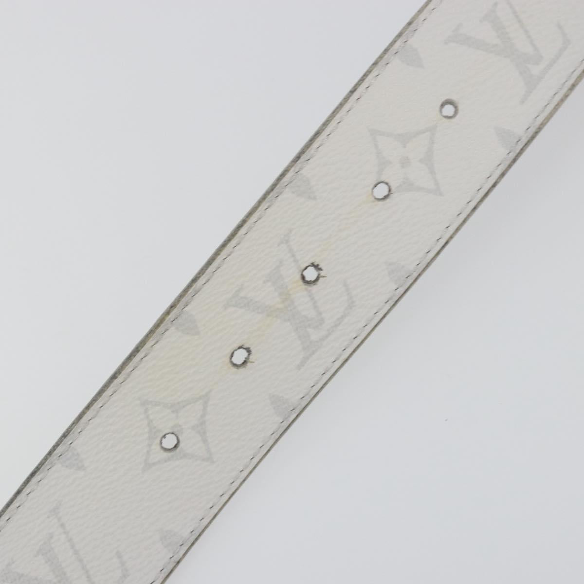 LOUIS VUITTON Monogram Eclipse Taigalama Ceinture LV Initials M0158 Auth bs36534