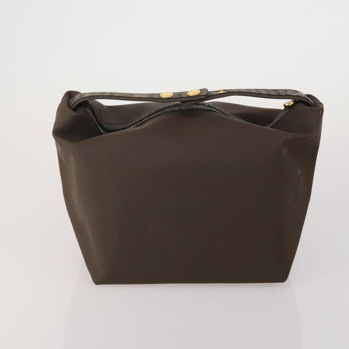 FENDI Pecan Canvas Zucca Canvas Hand Bag PVC 5 Set Brown Black Auth bs36555