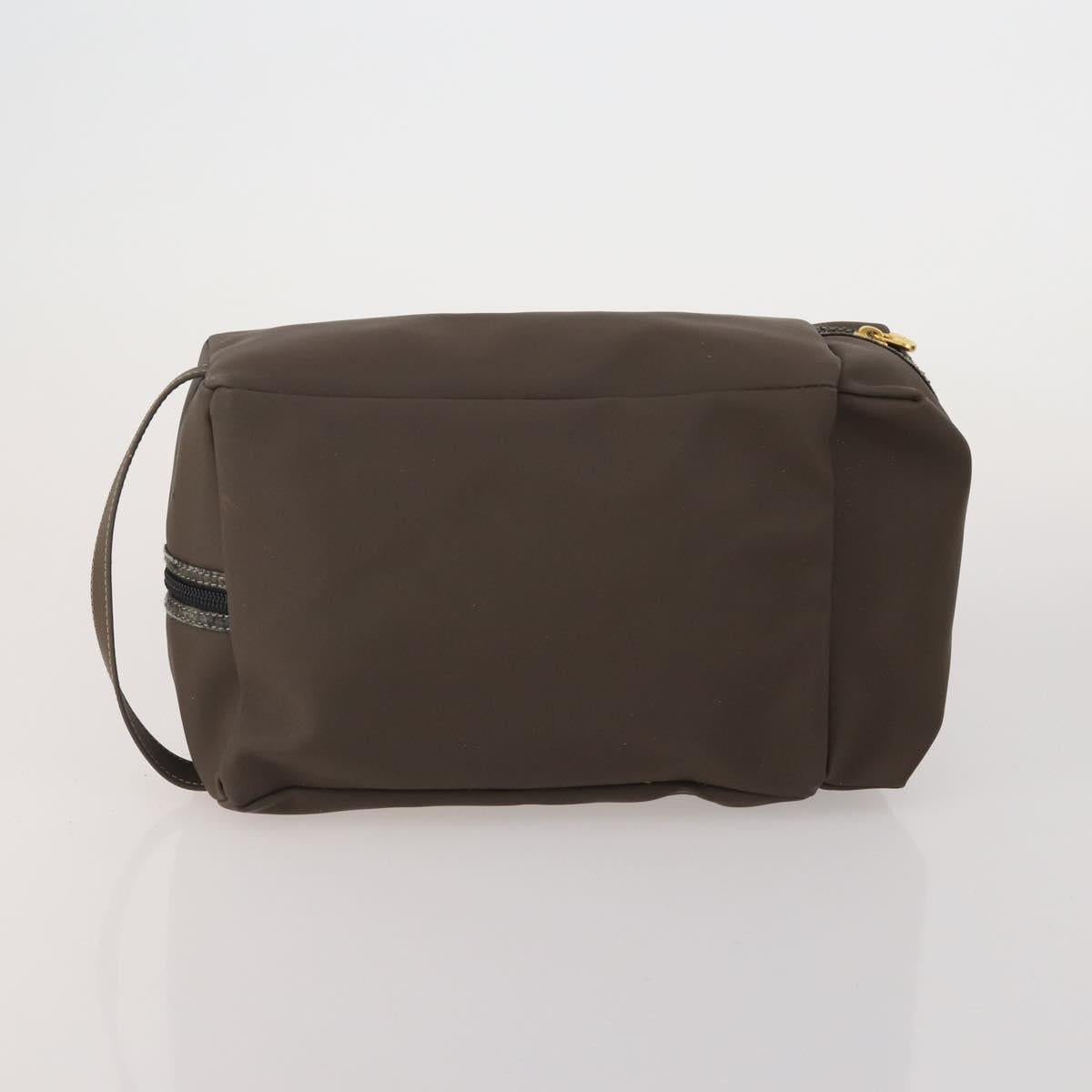 FENDI Pecan Canvas Zucca Canvas Hand Bag PVC 5 Set Brown Black Auth bs36555