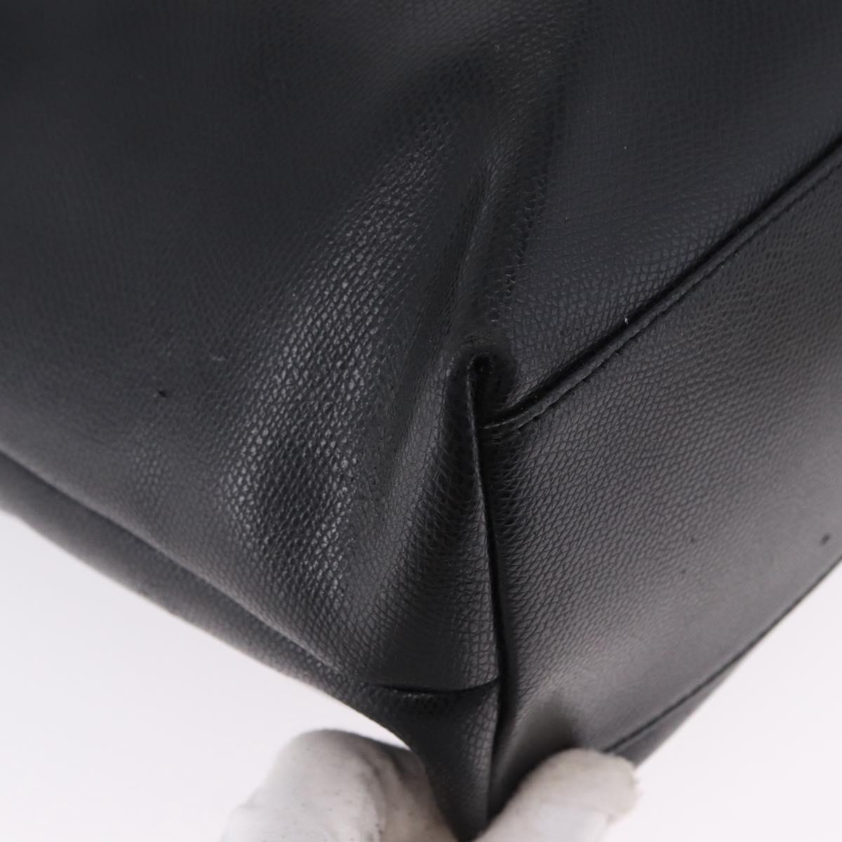 Salvatore Ferragamo Boston Bag Leather 2way Black Silver Auth bs36559