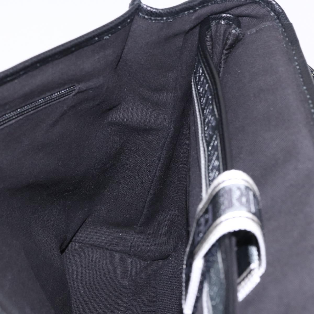 Salvatore Ferragamo Boston Bag Leather 2way Black Silver Auth bs36559