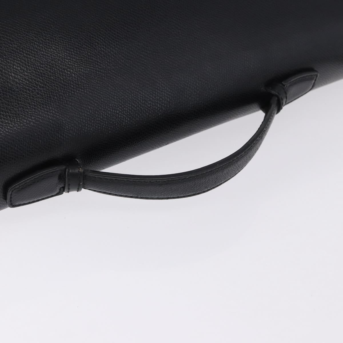 Salvatore Ferragamo Boston Bag Leather 2way Black Silver Auth bs36559